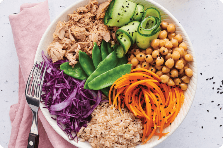 Chilli Tuna & Chickpea Poke Bowl